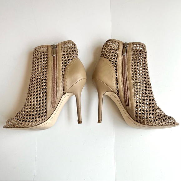 Sam Edelman Aubriana Woven Peep Toe Heel Booties - Picture 7 of 10